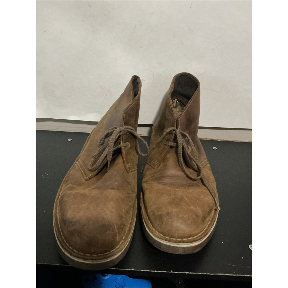 Clarks Bushacre 2 Mens 10.5 M Chukka Boots Brown Leather Desert Boot